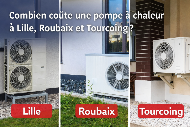 Prix d’une pompe à chaleur à Lille, Roubaix et Tourcoing : combien ça coûte vraiment en 2026 ?